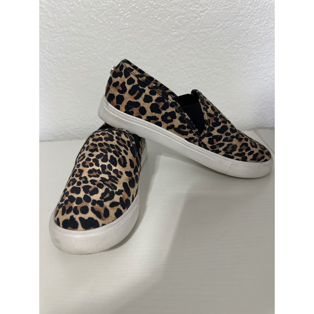 Steve Madden Leopard Print Slip On Sneakers Women's Size 6 Casual Shoes